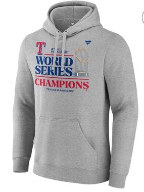Texas Rangers Fanatics 2023 World Series Champions Locker Room Pullover Hoodie